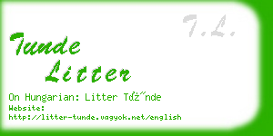 tunde litter business card